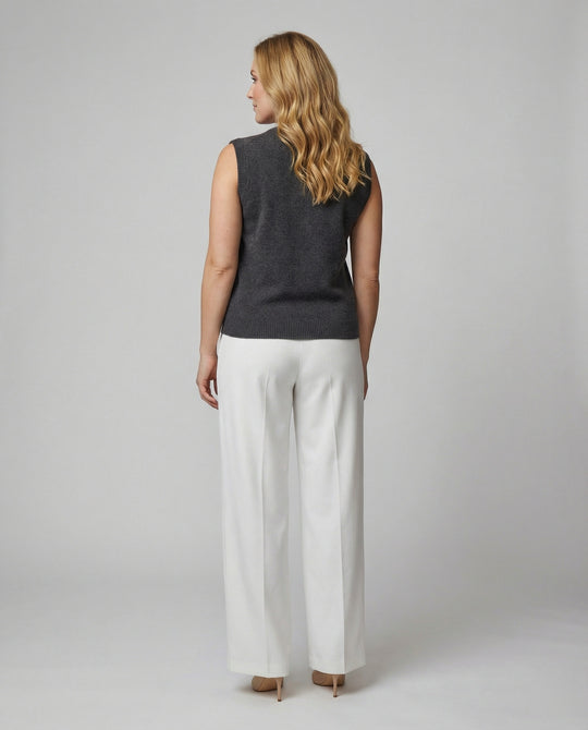 Damen Strickweste elegant mit Knopfverschluss