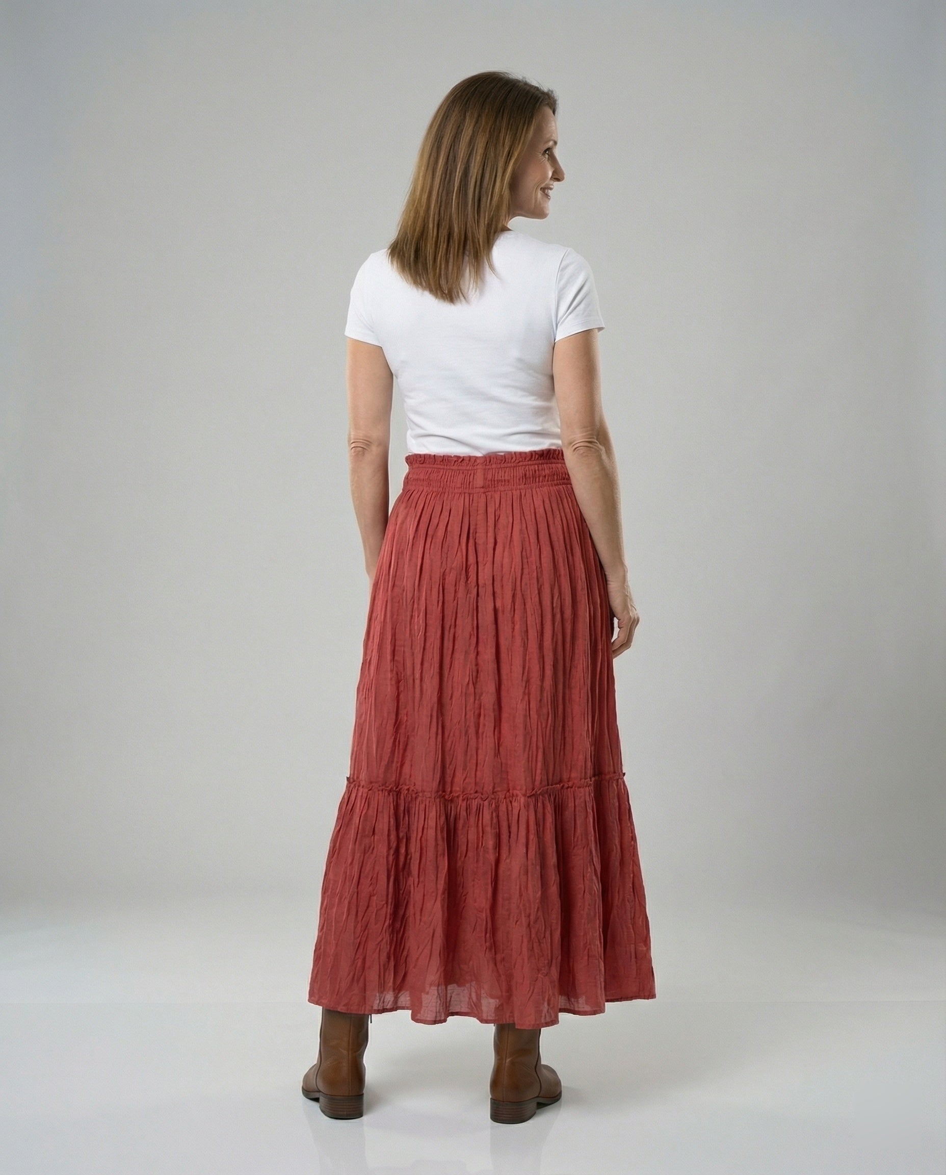 Damen Maxirock Stufen