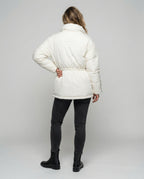 Oversized Daunenjacke Damen mit Taschen und Gürtel