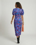 Damen Abendkleid mit voluminösen Puffärmeln R&B