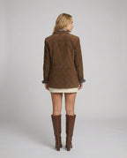 R&B | Wildlederjacke Klassische Braune Jacke