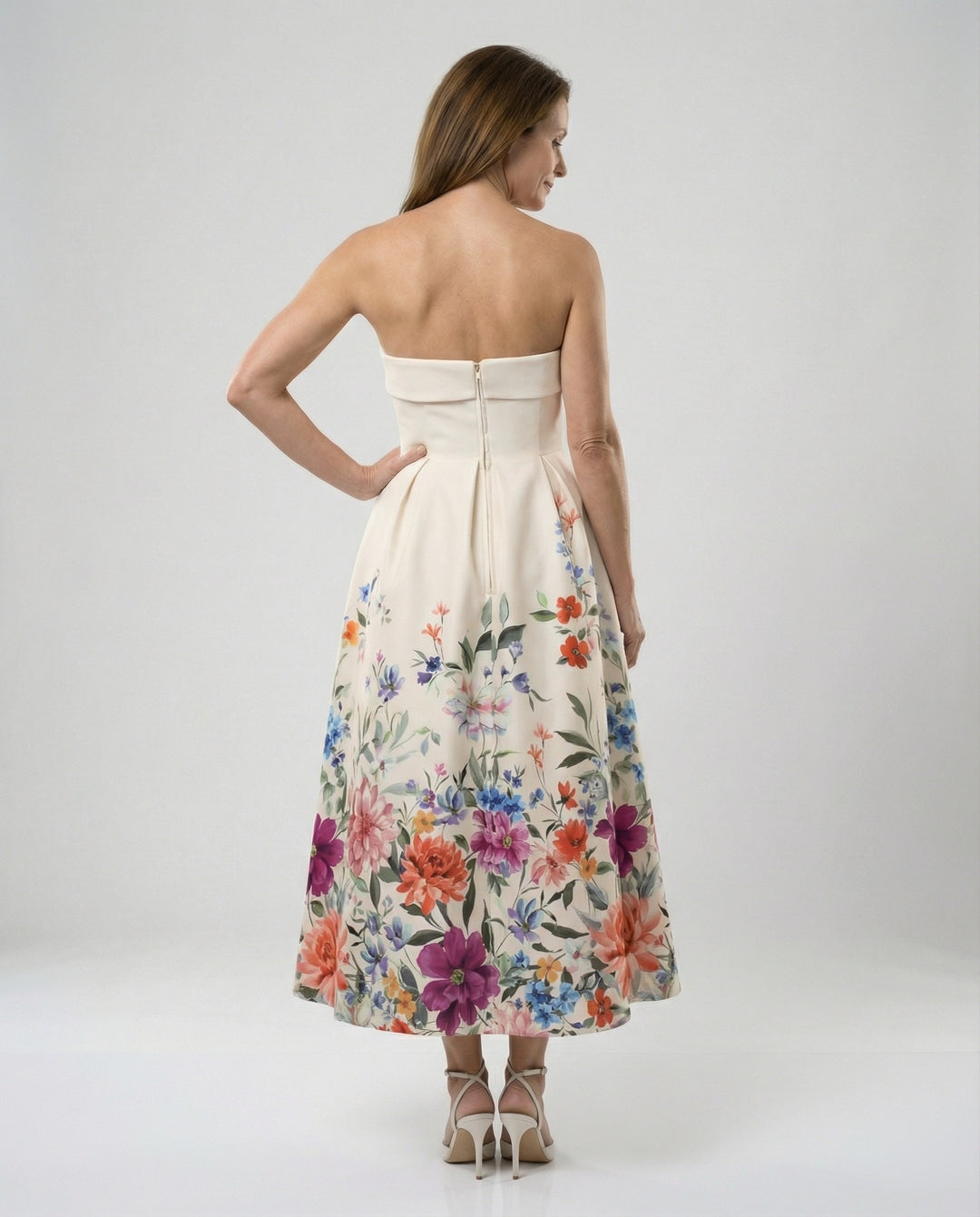 Damen Abendkleid trägerlos mit Korsage