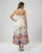 Damen Abendkleid trägerlos mit Korsage