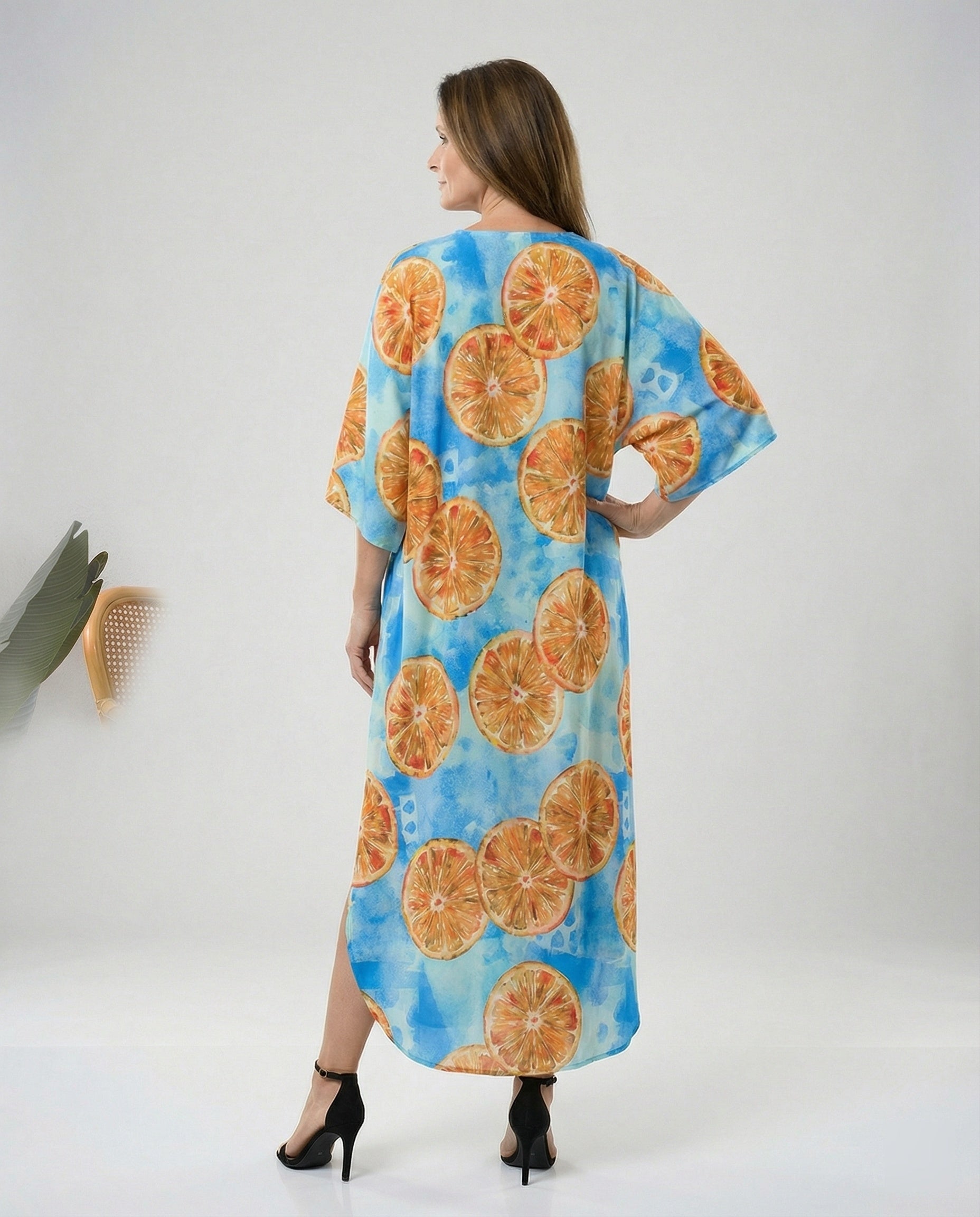 Damen Maxikleid Kaftan Sommer