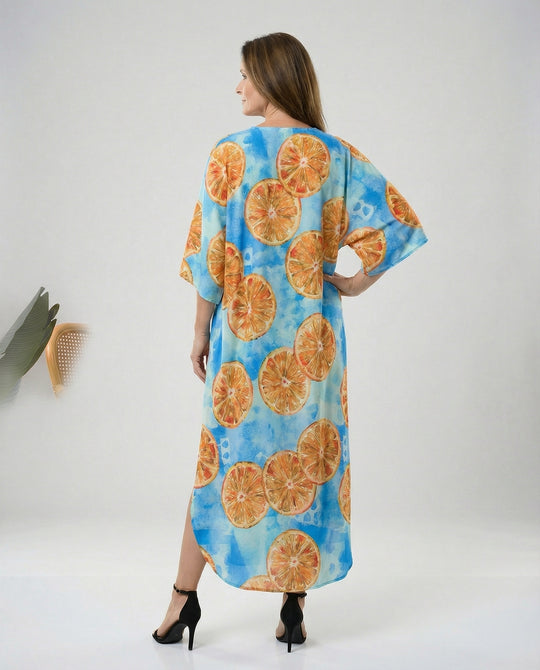 Damen Maxikleid Kaftan Sommer
