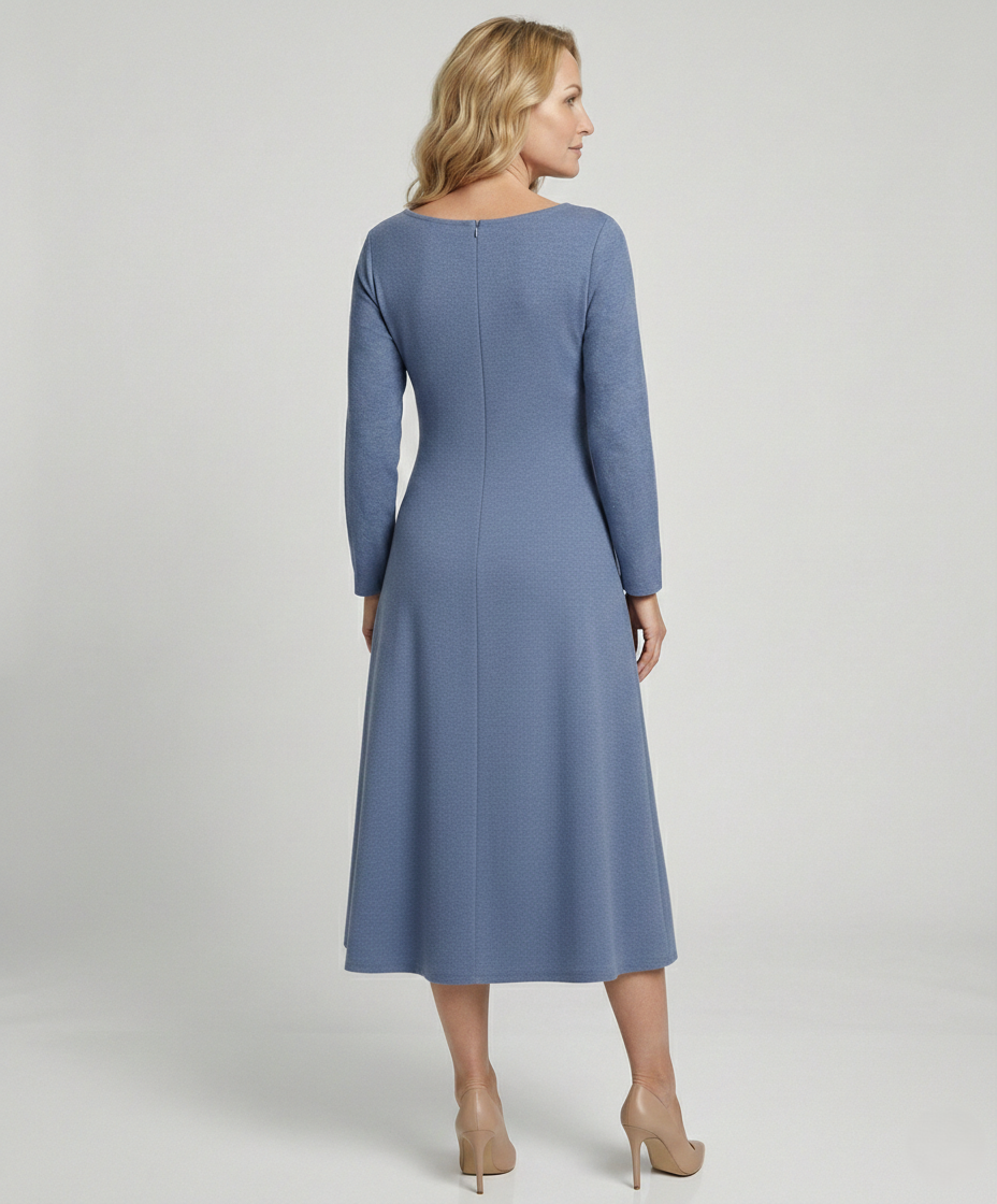 Freizeitkleid Damen Midikleid Tellerrock