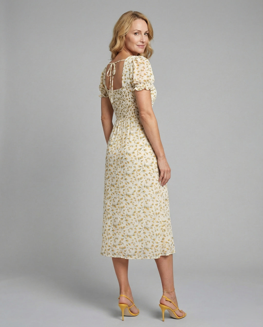 Damen Maxikleid romantisch Smok