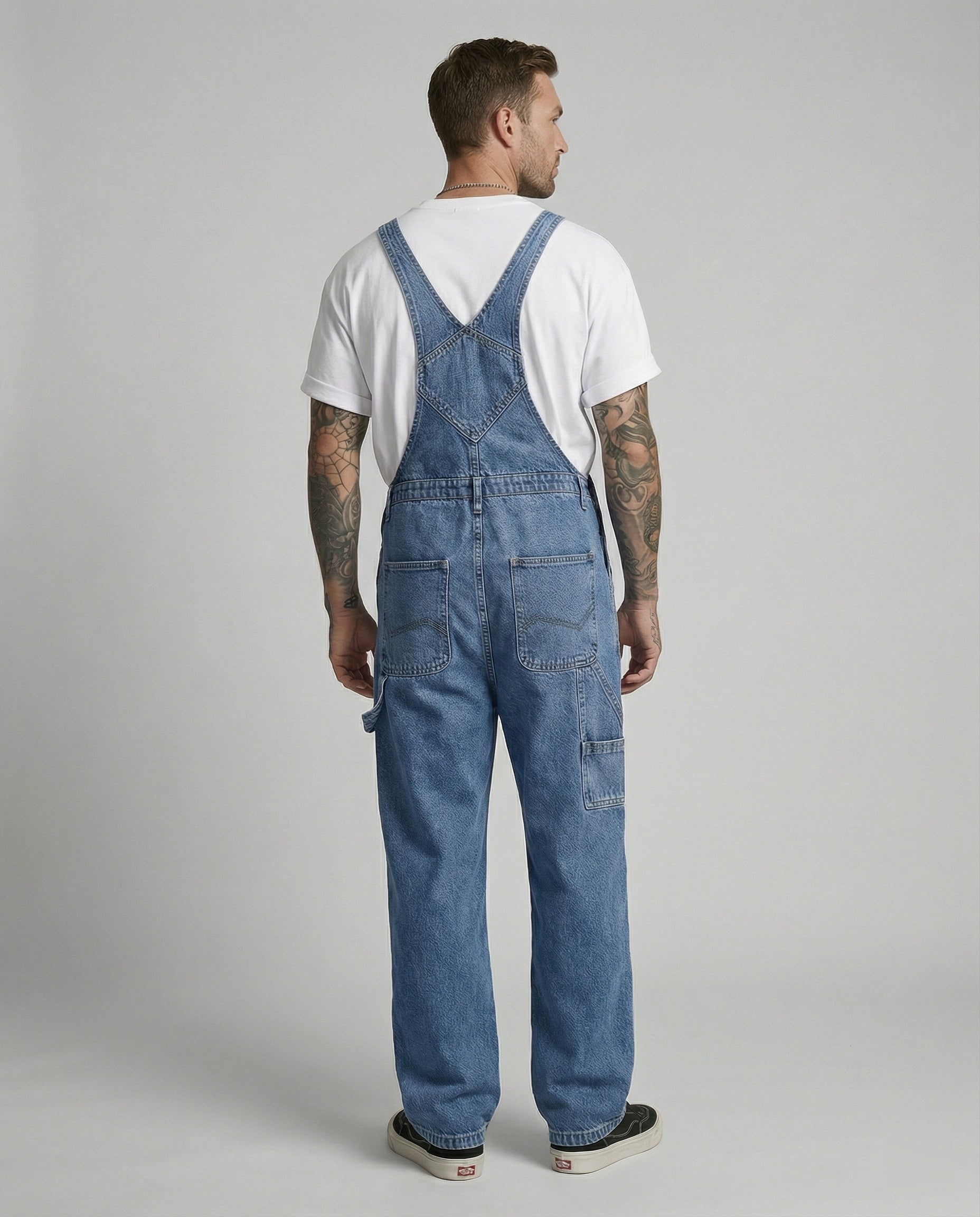 Freizeitkleidung Herren Jeans Latzhose Weit