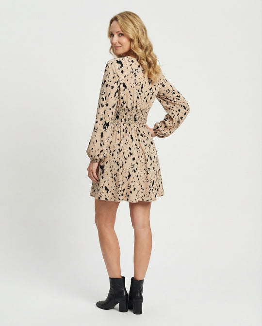 Damen Freizeitkleid Mini mit V-Ausschnitt