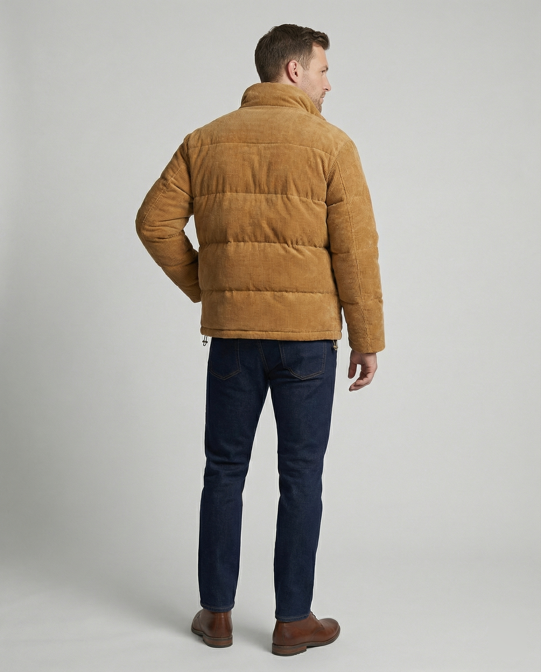 R&B | Trendige Winter-Cord-Steppjacke für Männer
