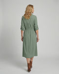 Damen Hemdblusenkleid mit Kordelzug