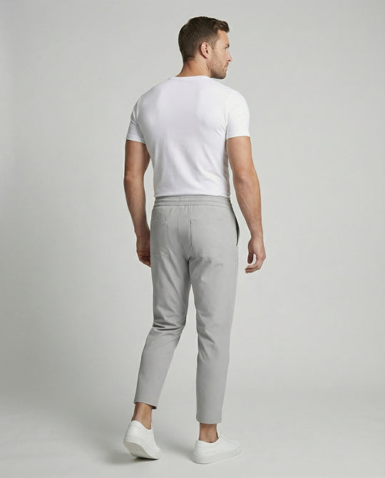 Herren leichte Freizeit-Hose mit verstellbarem Bund und modernen Seitentaschen R&B