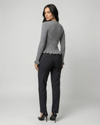 Strickjacke Damen kurzarm mit Wellenkante