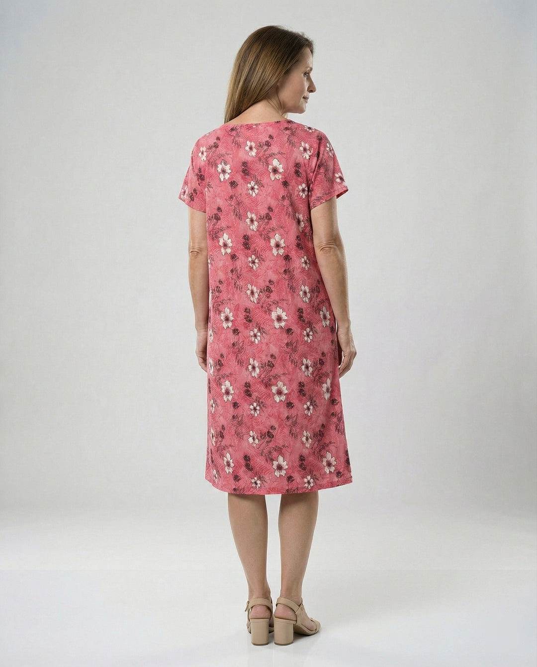 Luftiges Midikleid Damen Mit Taschen