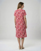 Luftiges Midikleid Damen Mit Taschen