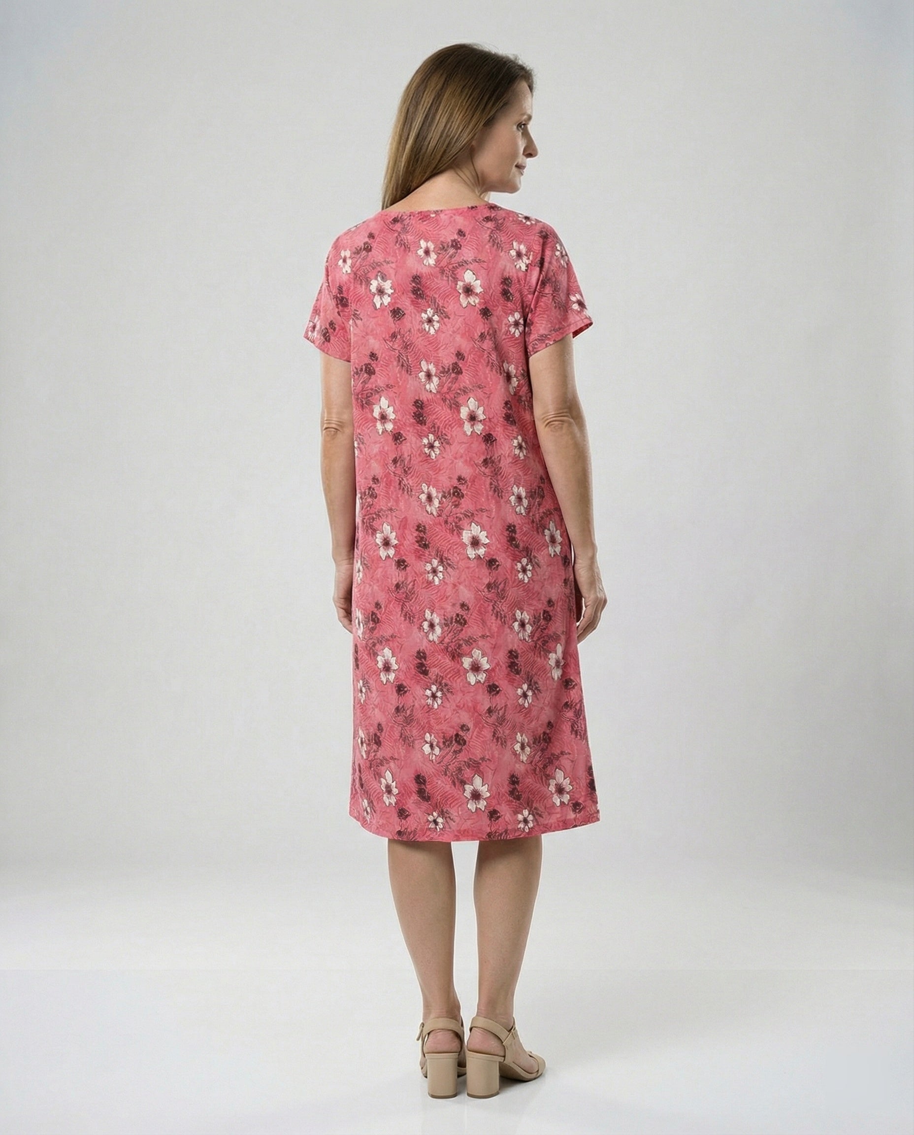 Luftiges Midikleid Damen Mit Taschen