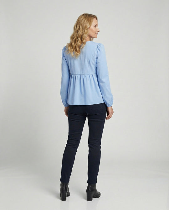 Bluse Damen Viskose Gemustert