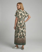 Damen Maxikleid Strick Oversize V-Ausschnitt