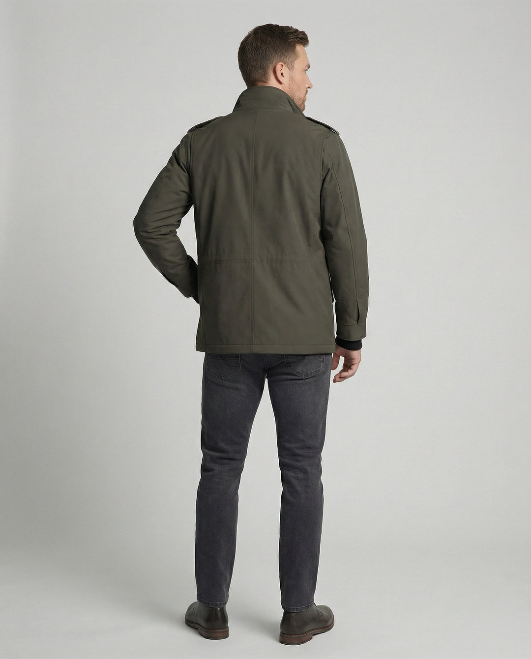 Herren Utility-Jacke mit hohem Kragen