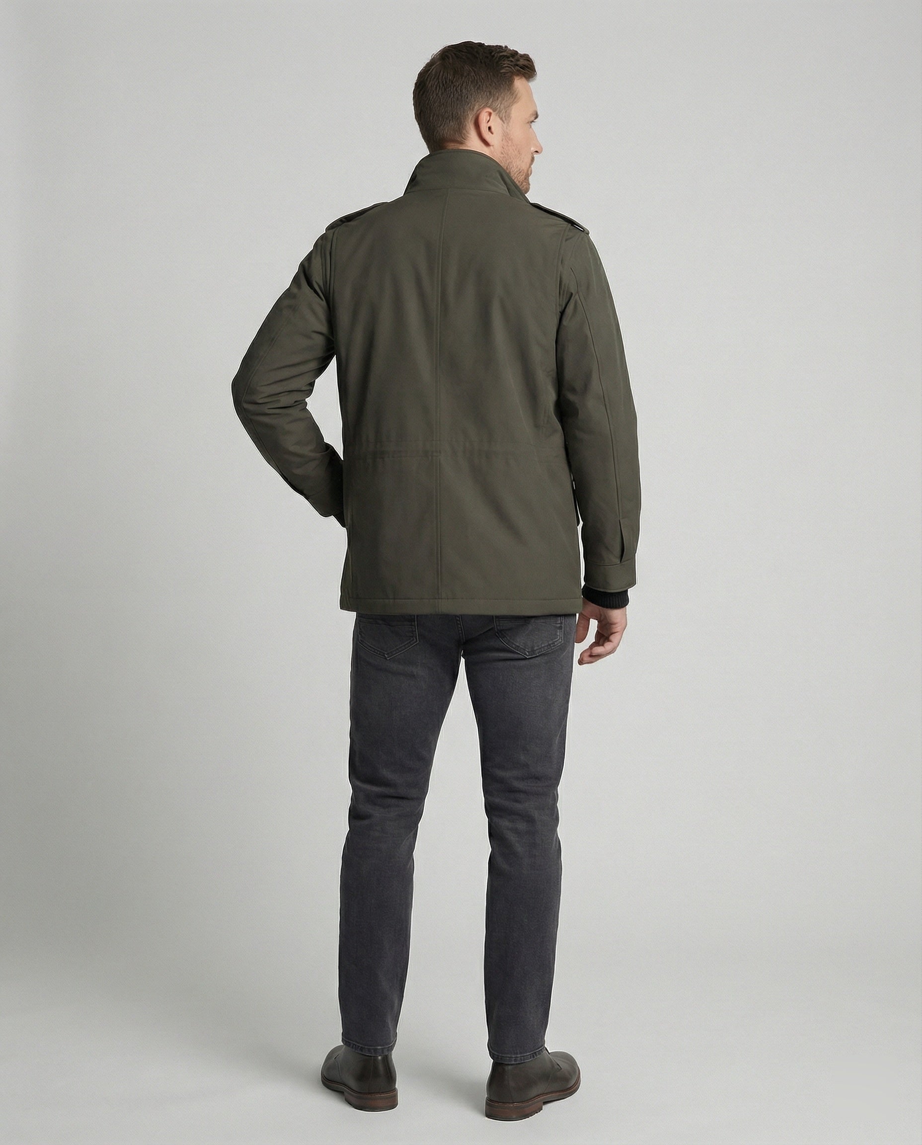Herren Utility-Jacke mit hohem Kragen
