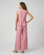 Damen Elegantes Leinen-Hosenanzug R&B