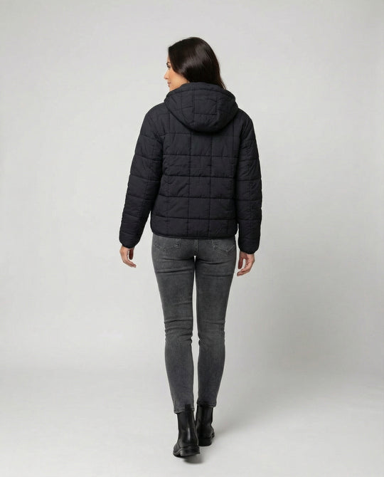 Steppjacke Damen mit hohem Kragen und Fronttasche