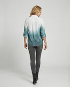 Leinenoptik Bluse Damen Floral