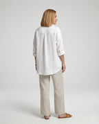 Leinenbluse Damen mit Knopfleiste