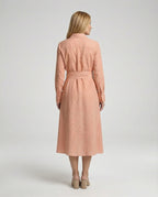 Leinen Freizeitkleid Damen Hemdkleid