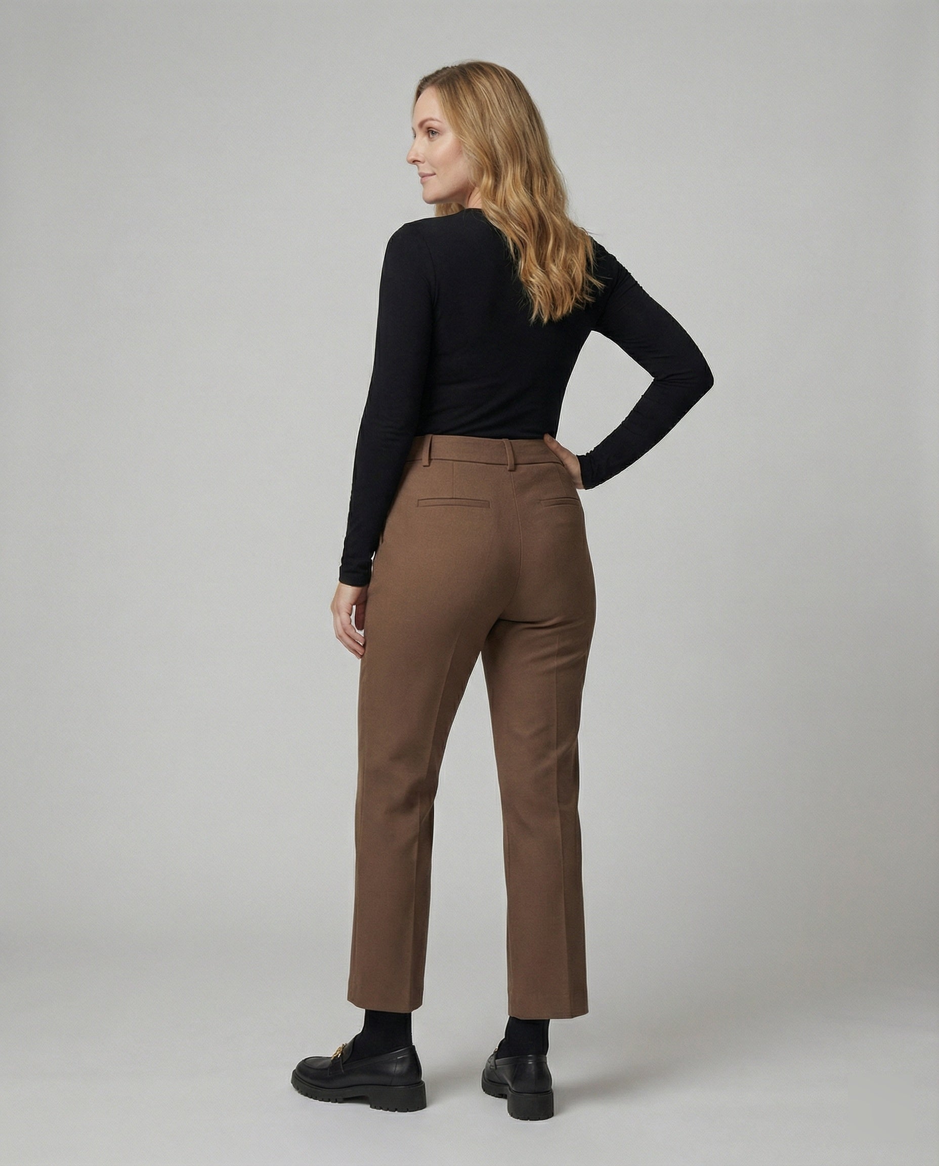 Damen Flared Stoffhose