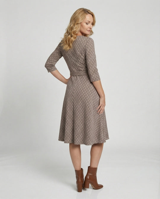 Damen Midikleid A-Linie elegant