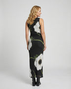 Blumenkleid Maxikleid Damen Figurbetont