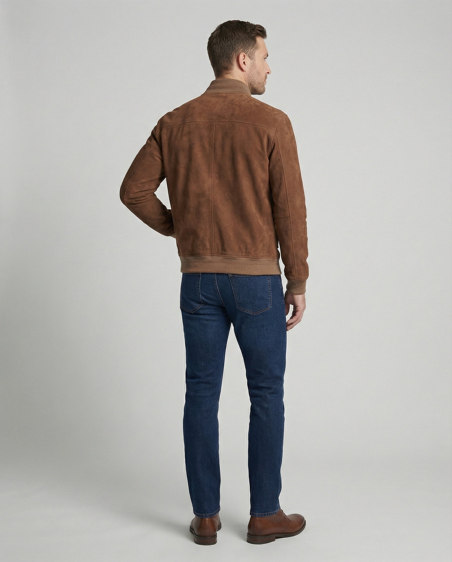 Freizeitkleidung Herren Wildlederjacke Bomber