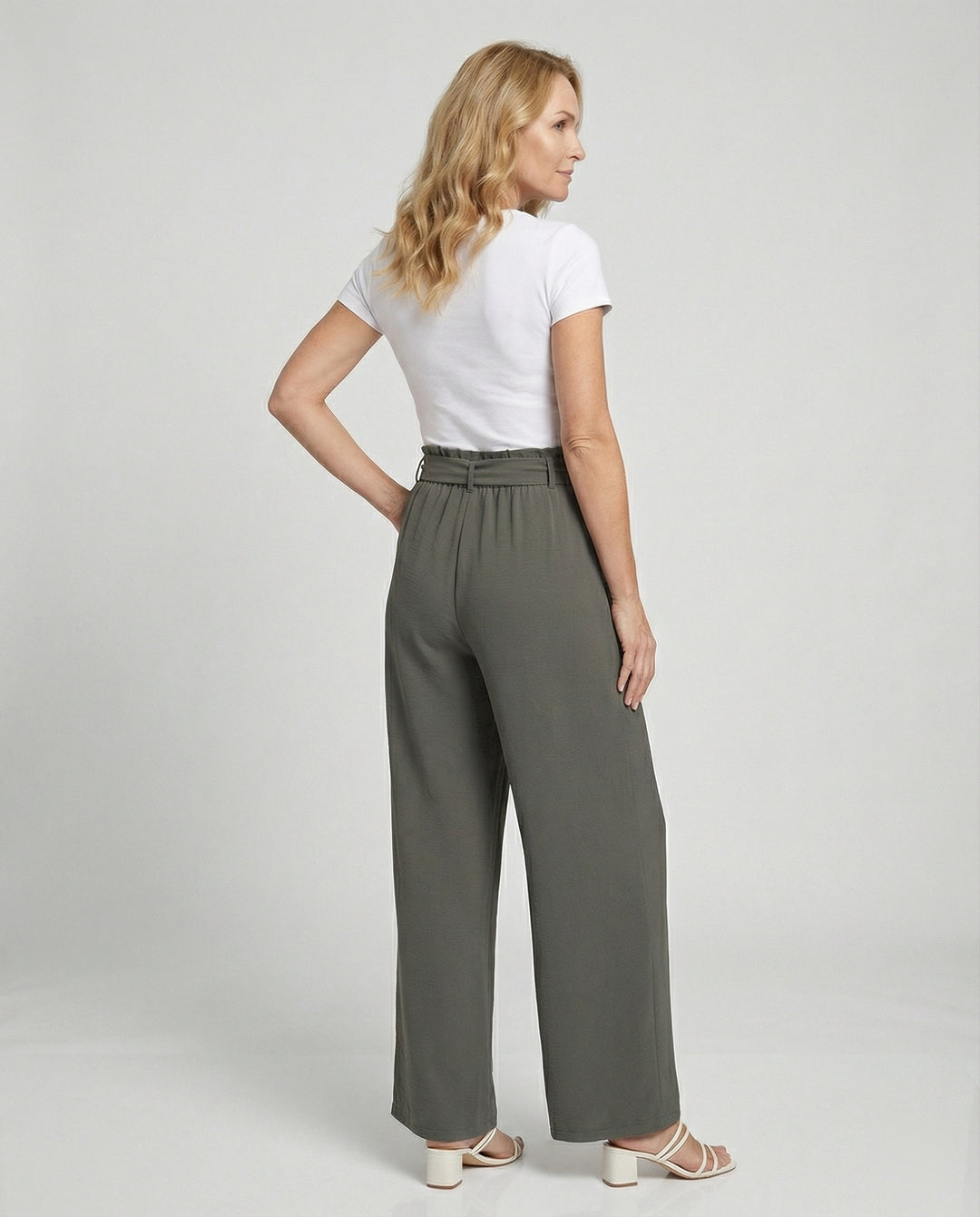 Damen Stoffhose Damen Palazzo High Waist