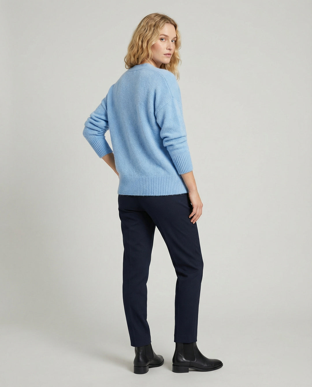 Strickjacke Damen flauschig mit Puffärmeln