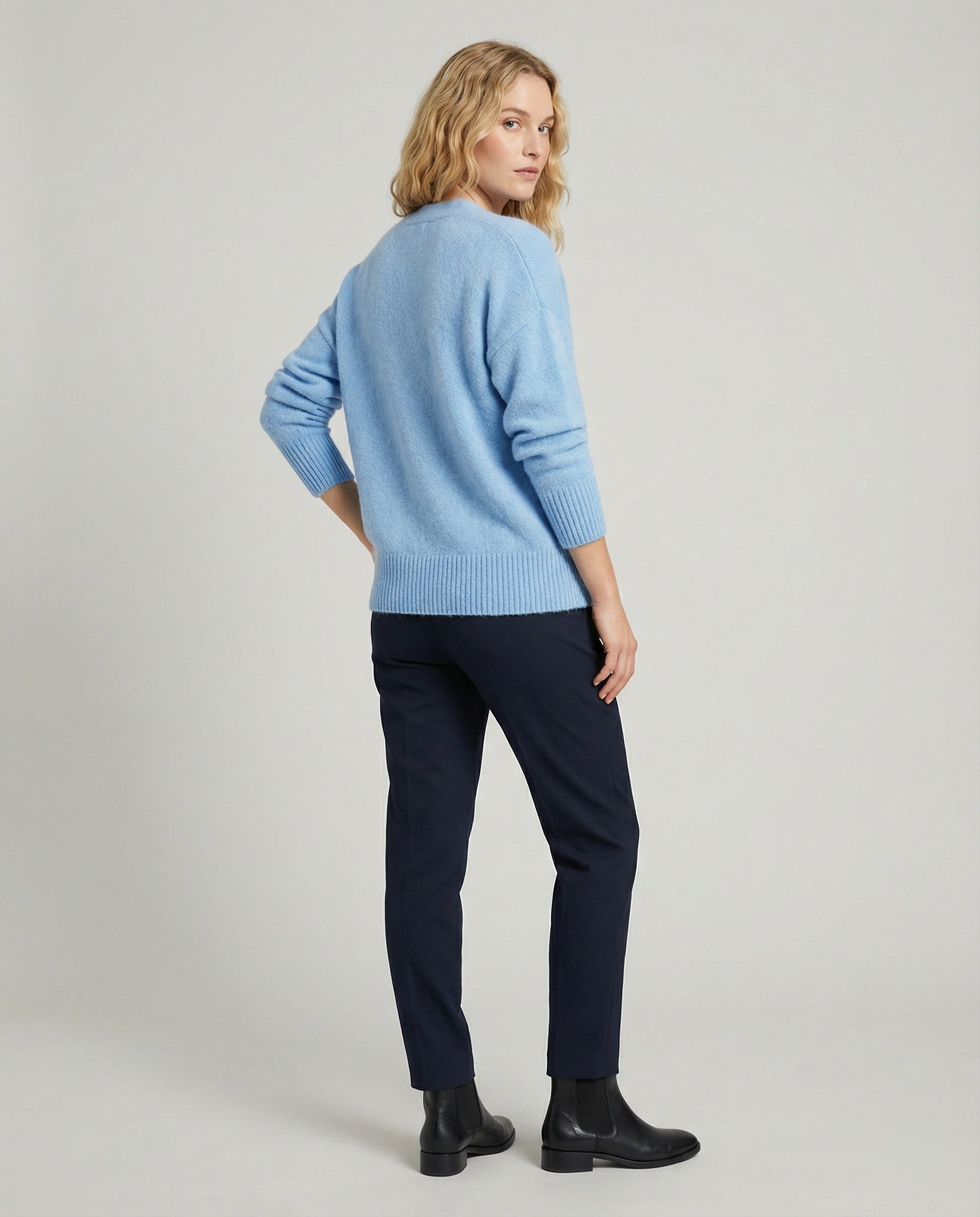Strickjacke Damen flauschig mit Puffärmeln