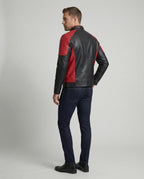 Herren Bikerjacke Motorsport Stil