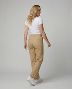 Damen weite Stoffhose mit elastischem Bund