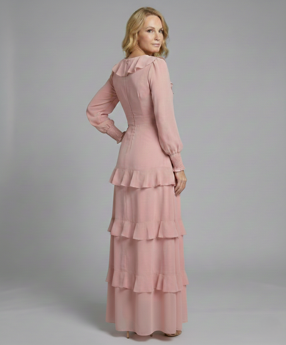 Maxikleid Sommer Damen Ballonärmel