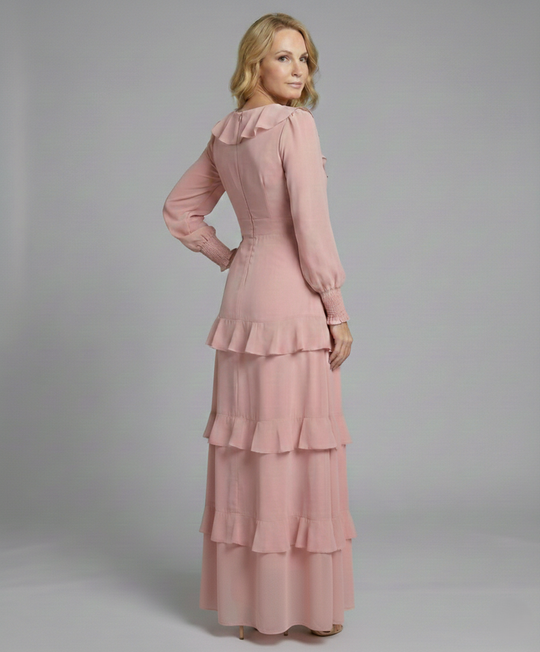 Maxikleid Sommer Damen Ballonärmel