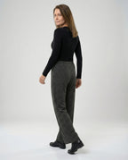 Damen Stoffhose Damen weit Jersey