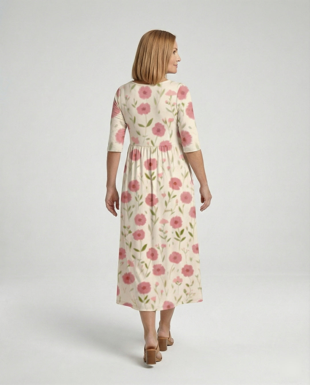 Damen Maxikleid A-Linie fließend