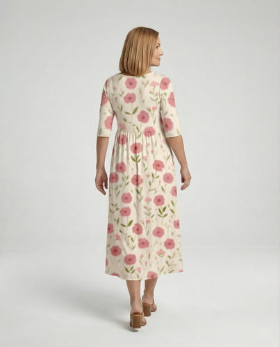 Damen Maxikleid A-Linie fließend