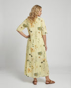 Boho Maxikleid Damen Kordelzug
