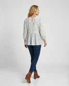 Damen Tunika Blumenprint leicht