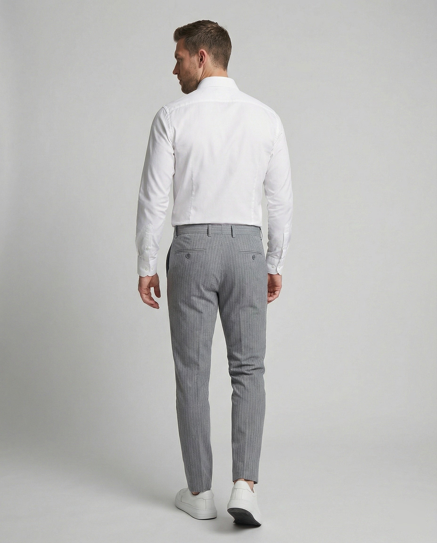 Herren Anzughose Nadelstreifen mit Stretch