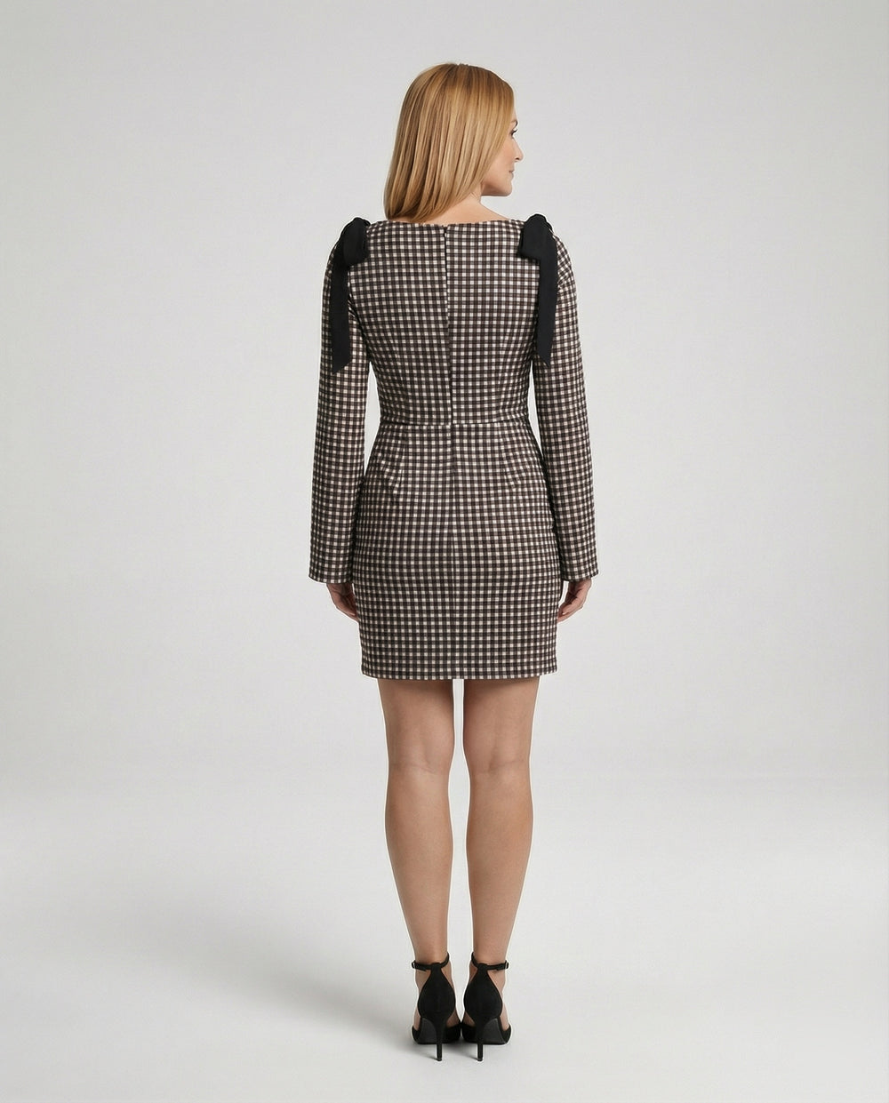 Damen Etuikleid kariert elegant