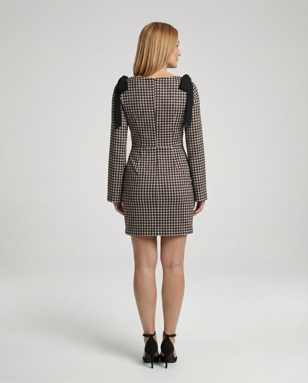 Damen Etuikleid kariert elegant