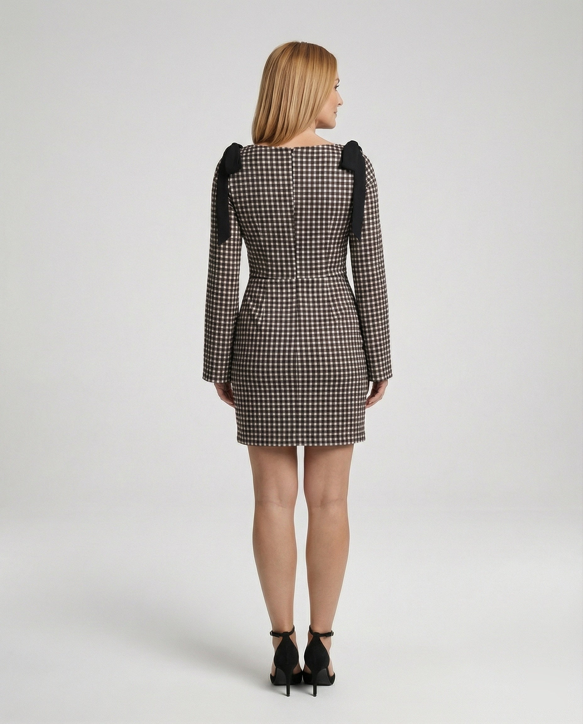 Damen Etuikleid kariert elegant