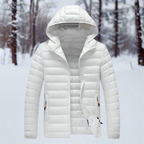 R&B | Nylon Pufferjacke mit Kapuze, gesteppte Pufferjacke
